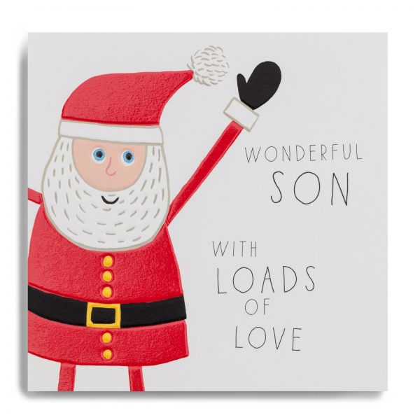 Janie Wilson Wonderful Son Christmas Card, Santa-0