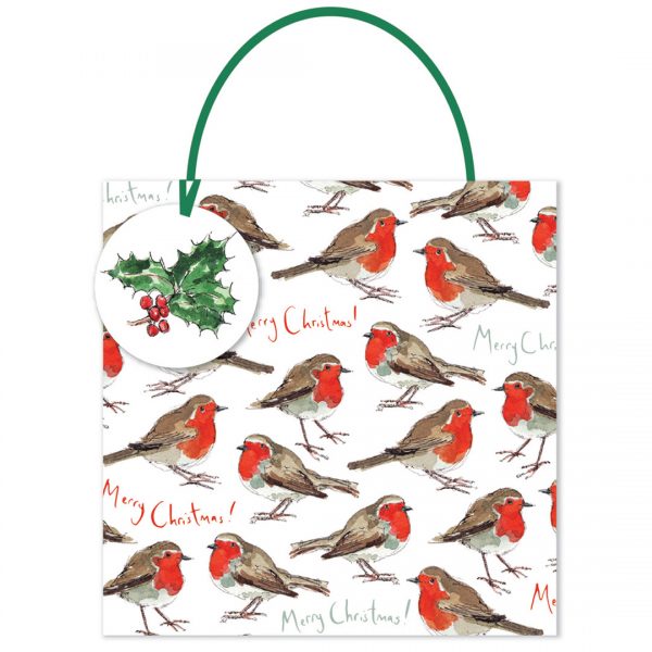 Madeleine Floyd Robin Merry Christmas Medium Gift Bag -0