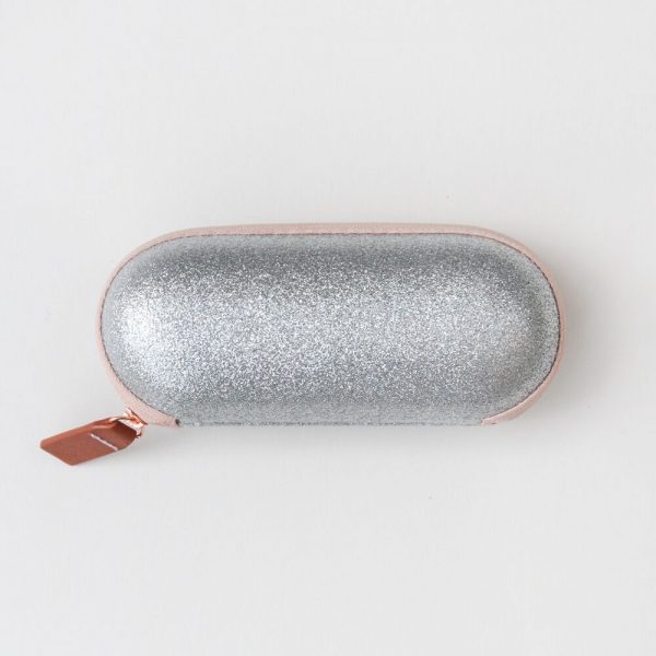 Caroline Gardner Silver Glitter Glasses Case-0