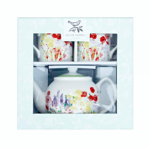 Collier Campbell Painted Garden Tea for Two Set, Gift Boxed