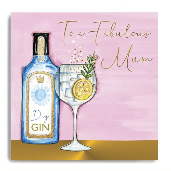 Janie Wilson To a Fabulous Mum Gin Card