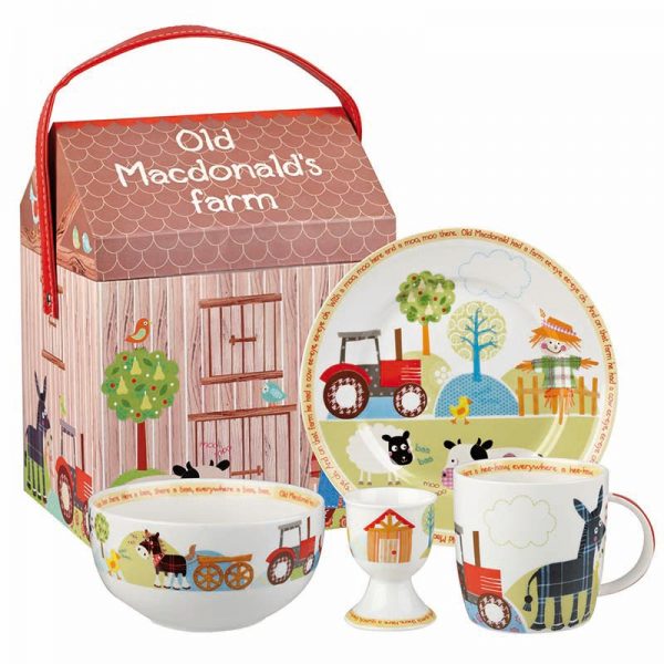 Little Rhymes Old MacDonald's 4 Piece Breakfast Set, China