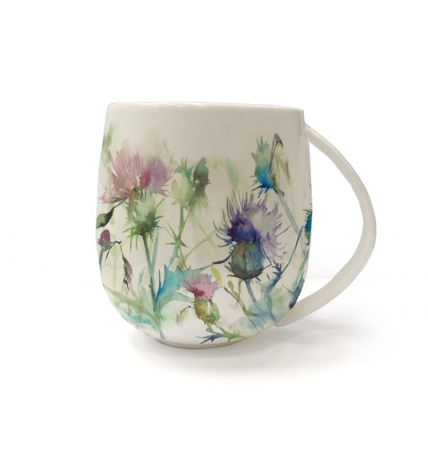 Voyage Fine Bone China Circiun Damson Mug, 430ml