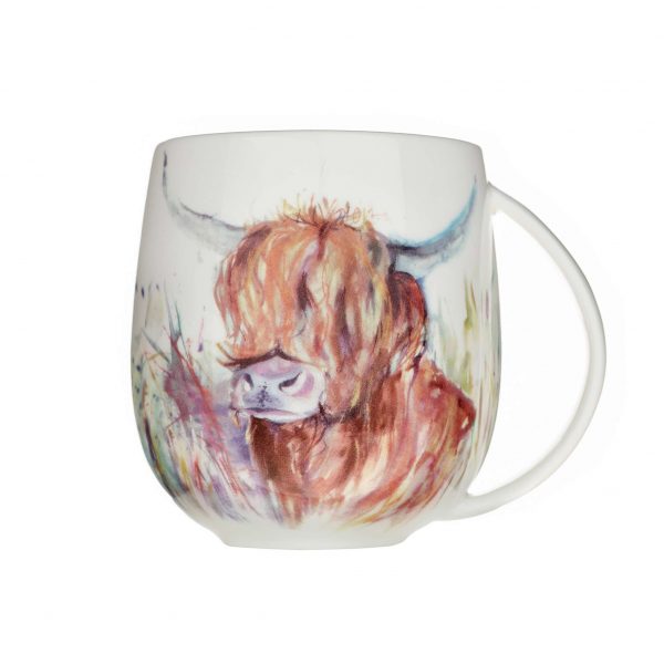 Voyage Fine Bone China Highland Cow Mug, 430ml