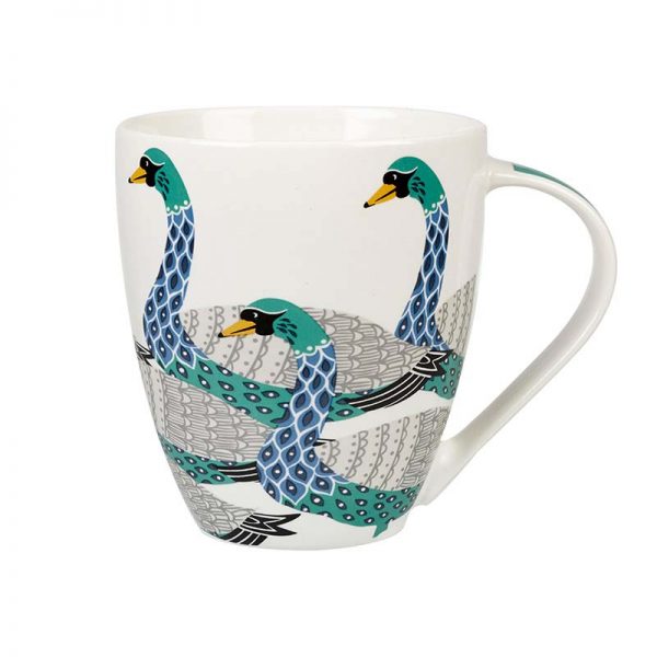 Queens Couture Paradise Birds Large Swans Mug