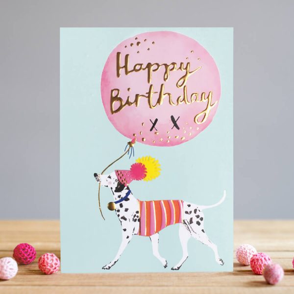 louise tiler Dalmatian birthday card