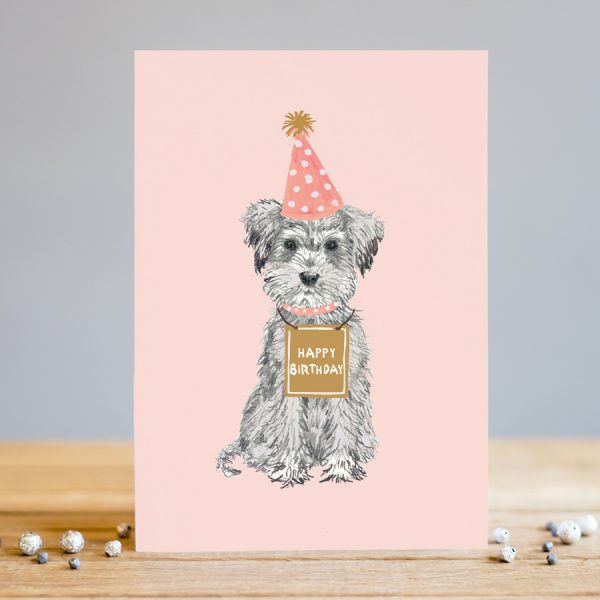 louise tiler happy birthday dog card