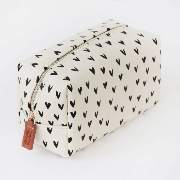 Caroline Gardner Heart Cosmetic Bag