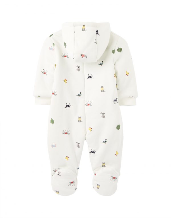 Joules Baby Farm Print Pramsuit - Image 3