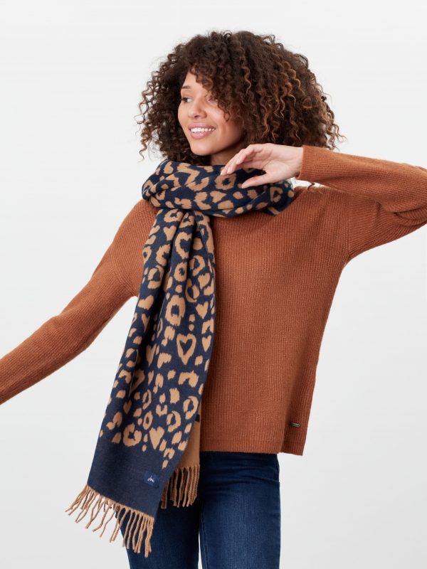 joules leopard scarf