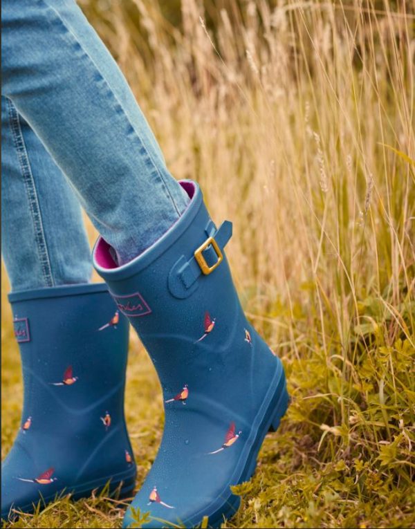 Joules Teal Pheasant Wellies - Image 2