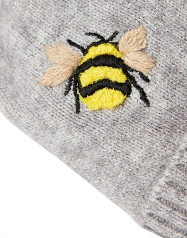 Joules Grey Bee Hat - Image 4