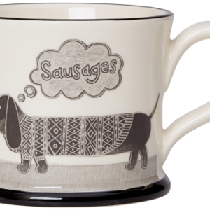 moorland potter sausage dog mug