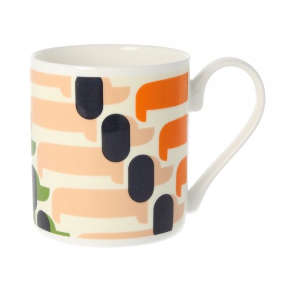 orla kiely sausage dog mug