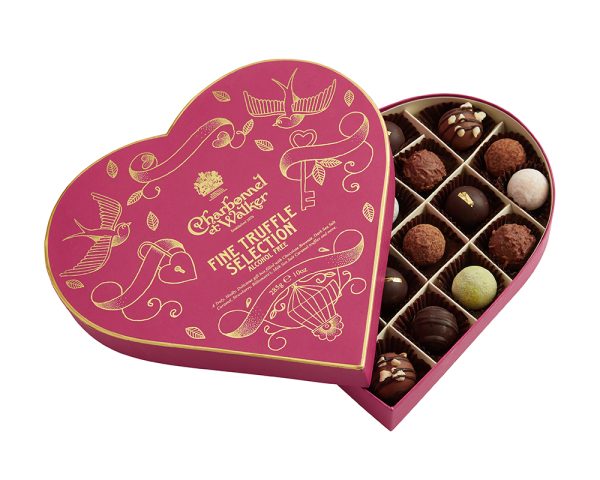 charbonnel et walker pink heart truffle selection