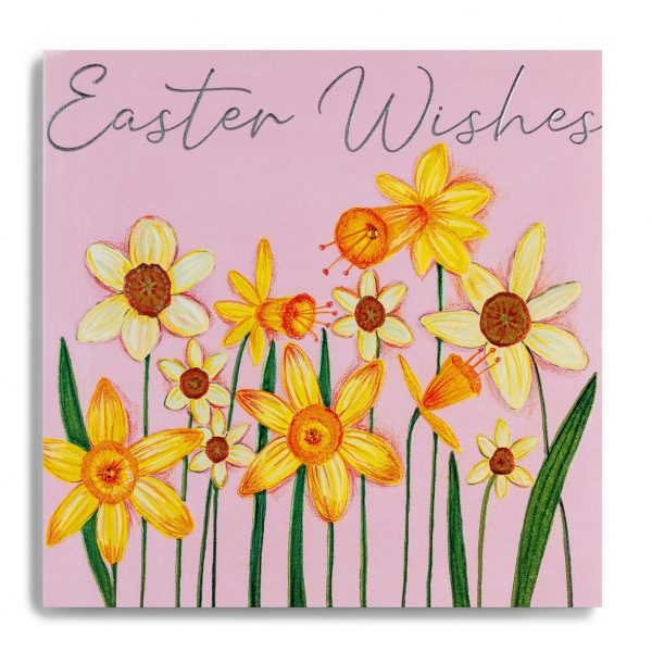happy easter daffodils card
