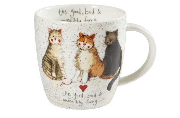 alex clark good bad furry cats mug