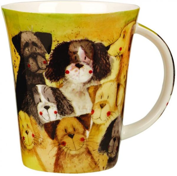 alex clark pack of dogs mug