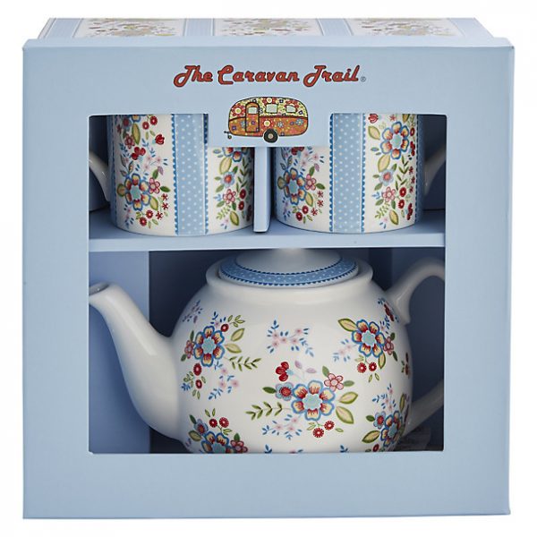 caravan trail hippe floral tea for two