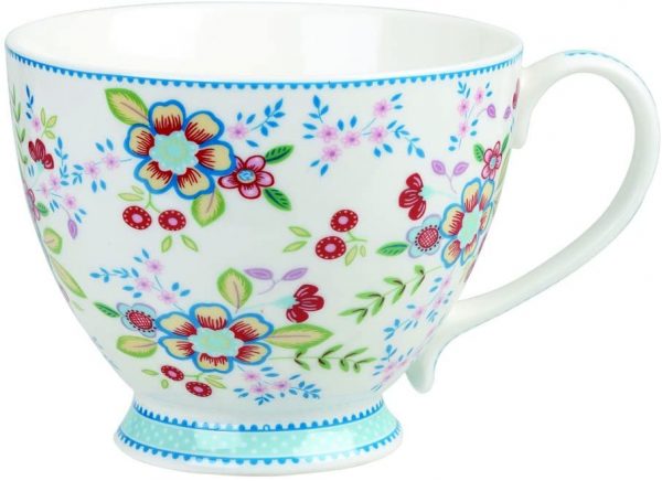 caravan trail floral tea cup