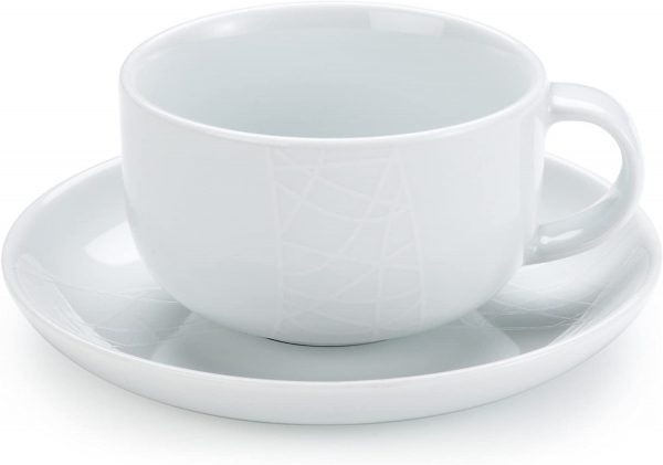 Jamie Oliver White On White Comfy Tea Cup and Saucer