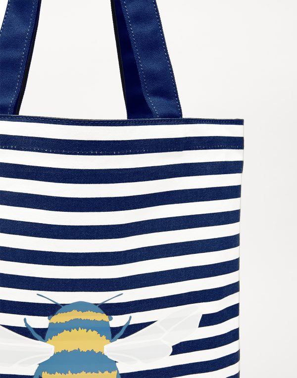Joules Bee Stripe Canvas Bag - Image 2