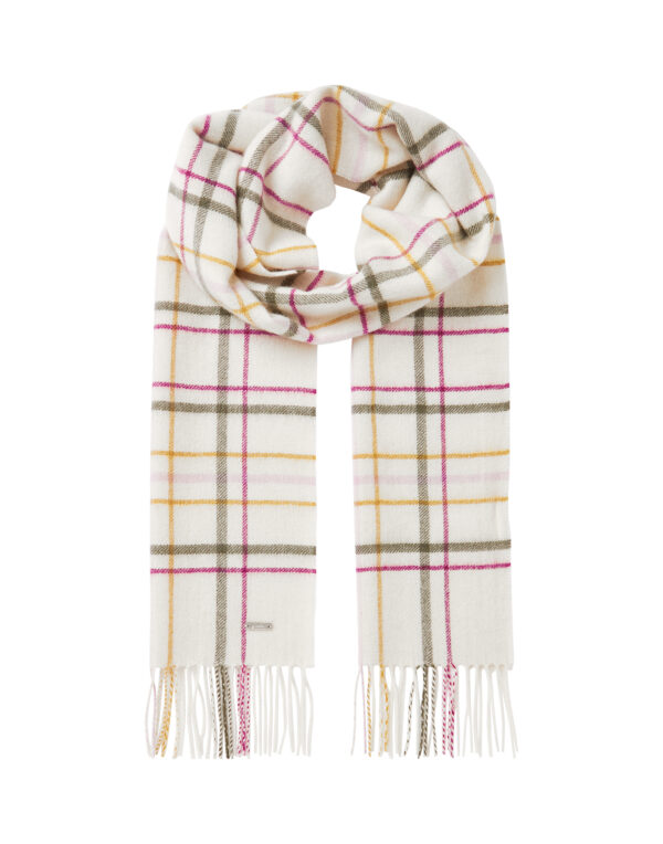 joules cream check scarf