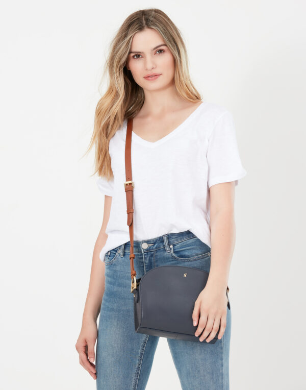 Joules Langton Navy Leather Cross Body Bag - Image 2