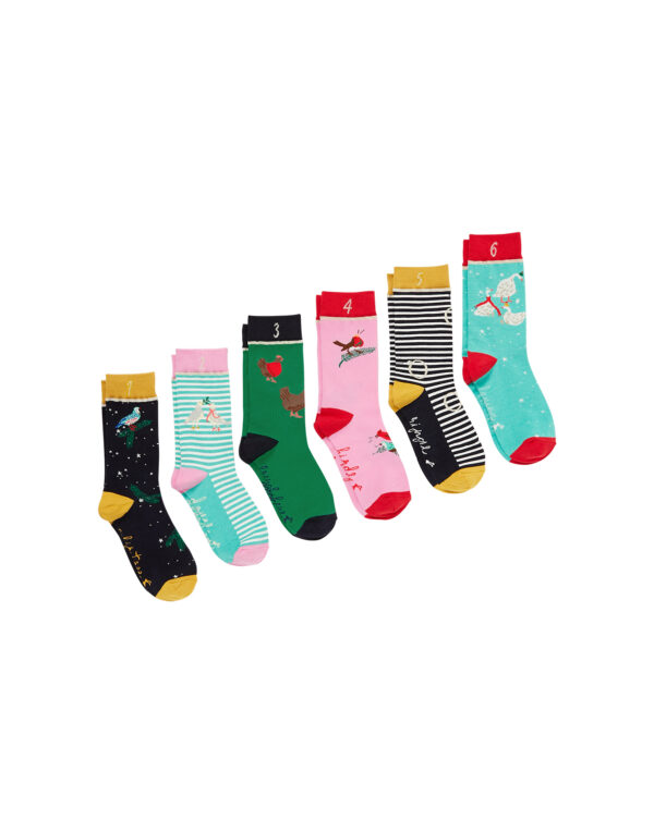 joules 12 days of christmas socks