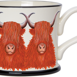moorland pottery highland cow mug