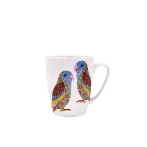 paradise birds love birds oak mug