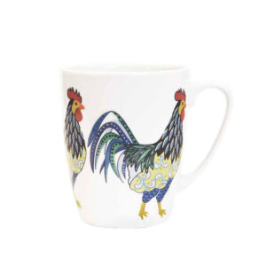 paradise birds rooster mug