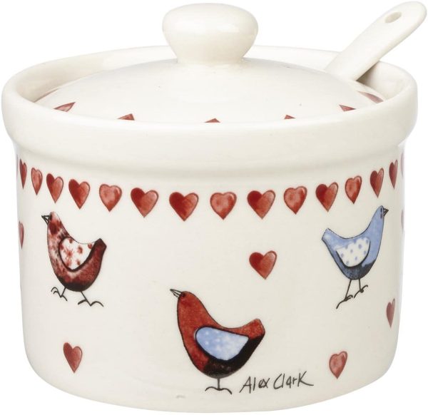 Alex clark lovebirds jam pot or sugar bowl