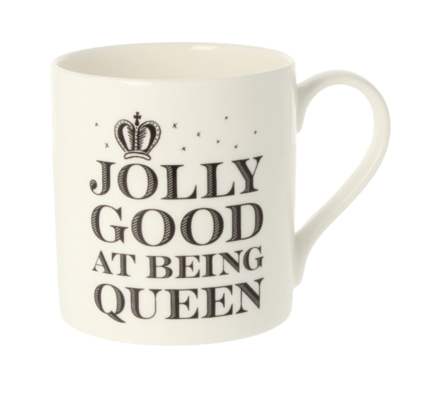 samantha morris jolly good at being queen mug