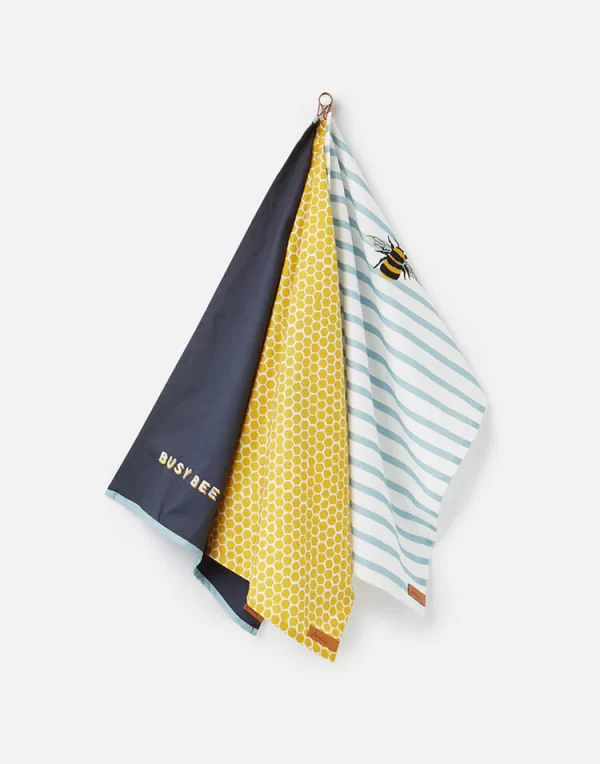 joules bee tea towels set of 3