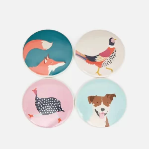 joules set of 4 wildlife coasters