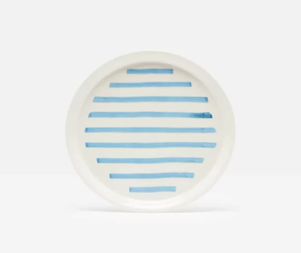 joules blue stripe side plate