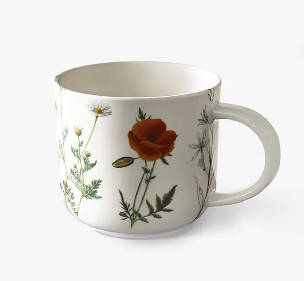 Kew Gardens Wild Floral White Mug