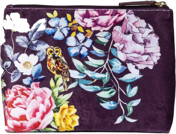 Heathcote & Ivory The Artist's Journey Velvet Cosmetic Makeup Bag Pouch