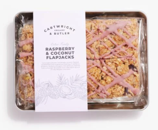 cartwright and butler raspberry and coconut flapjack