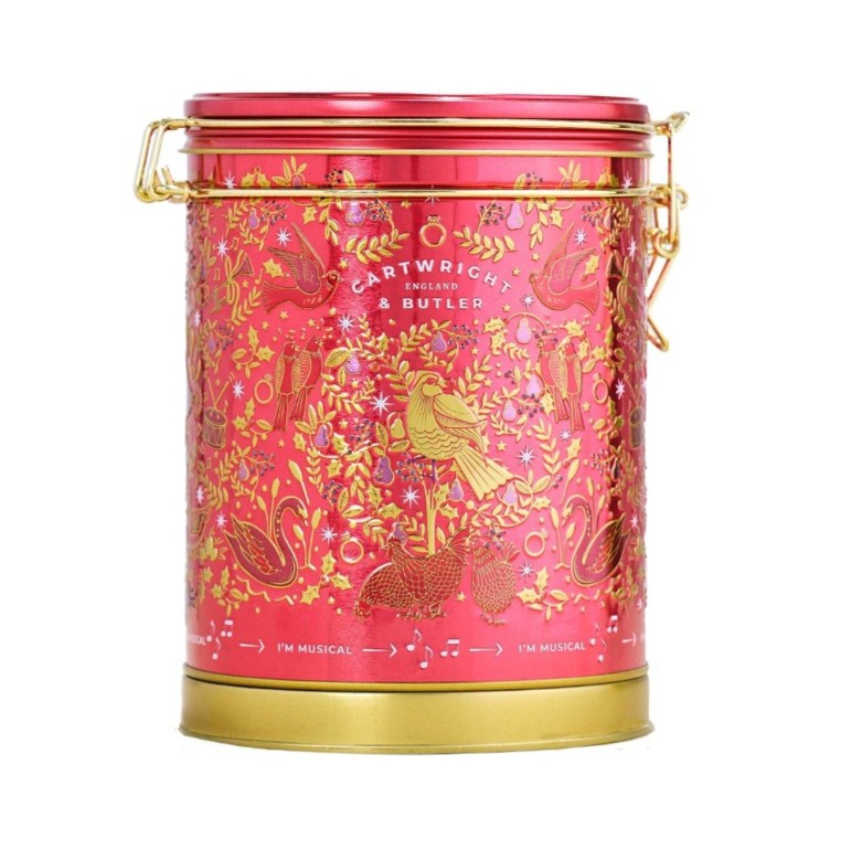 cartwright and butler musical 12 days christmas tin biscuits