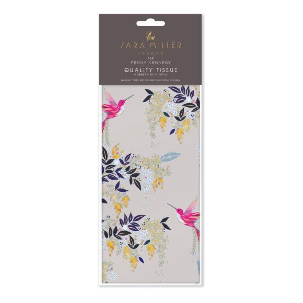 sara miller grey hummingbird tissue